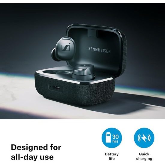 Sennheiser MOMENTUM True Wireless 4 - bielo strieborný