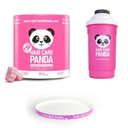 Vitamíny na vlasy Hair Care Panda 300 g + Shaker 600 ml + Čelenka