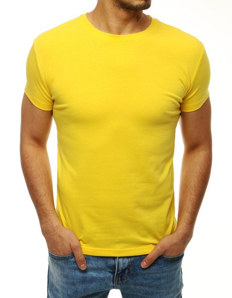Tričko s krátkym rukávom-muži-žlté