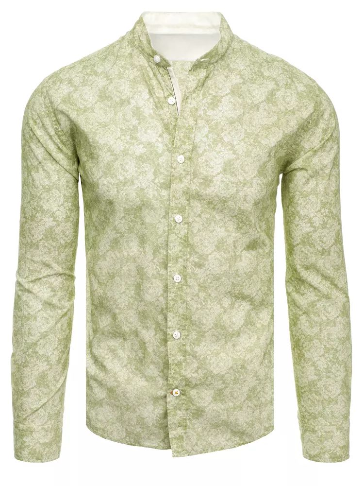 Elegantná pánska košeľa s krásnym vzorom - zelená