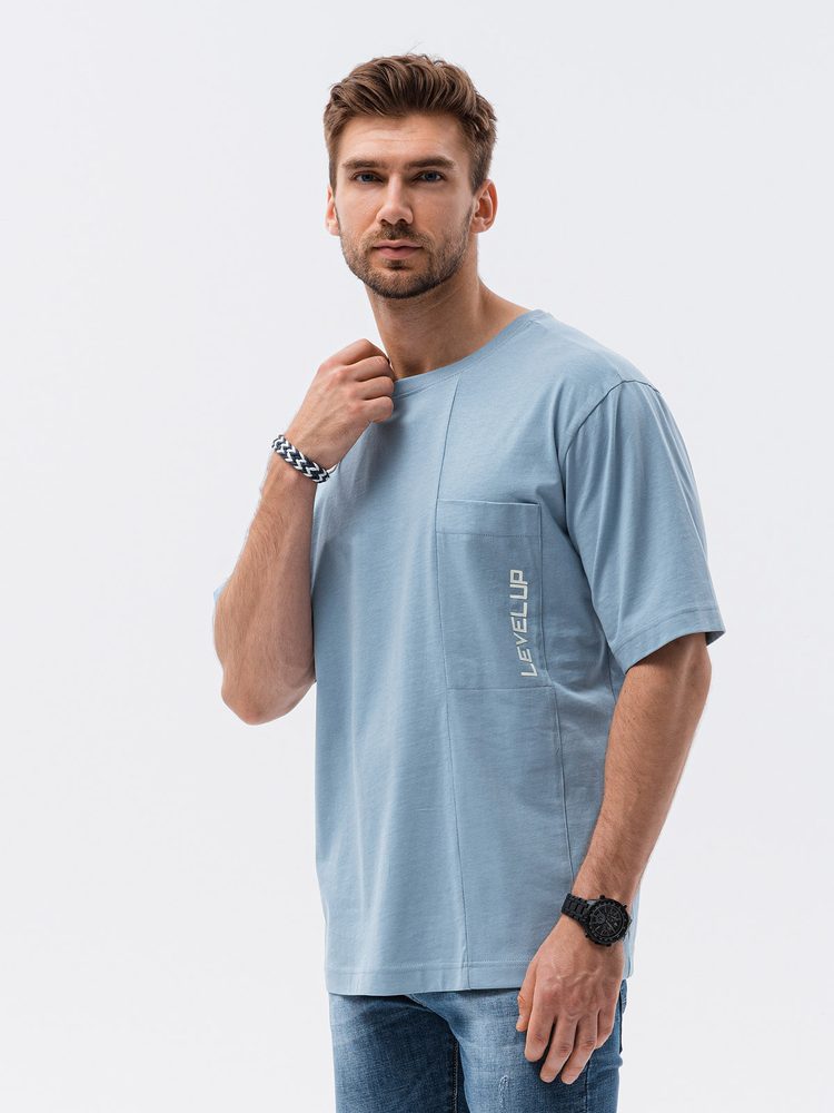 Moderné oversize tričko pánske modré