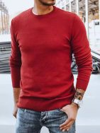 Elegantný sveter v bordovej farbe