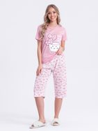 Ružové dámske pyžamo s popisom ULR280