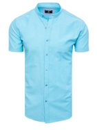 Senzačná tyrkysová pánska košeľa s krátkym rukávom