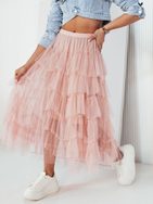 Tylová ružová maxi sukňa Milani