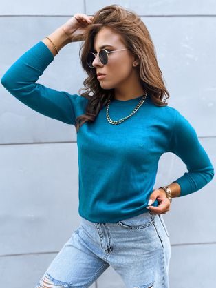 Klasický dámsky sveter v nebesky modrej farbe Regalia