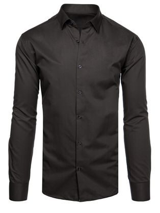 Jednoduchá čierna pánska košeľa
