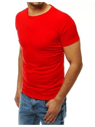 Červené bavlnené tričko s krátkym rukávom TSBS-0100