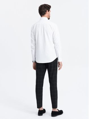 Trendy flanelová čierno-biela košeľa