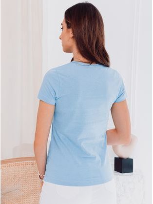 Jednoduché svietivo nebesky modré dámske tričko Mayla II