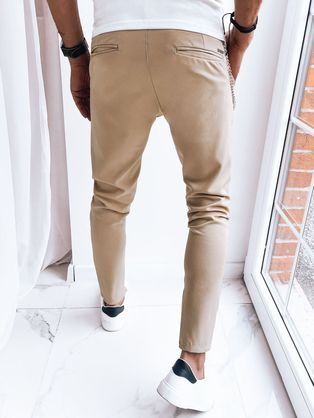 Trendy šedé chinos nohavice s elastickým pásom V2 PACP-0157