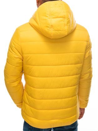 Prešívaná zimná bunda v žltej farbe