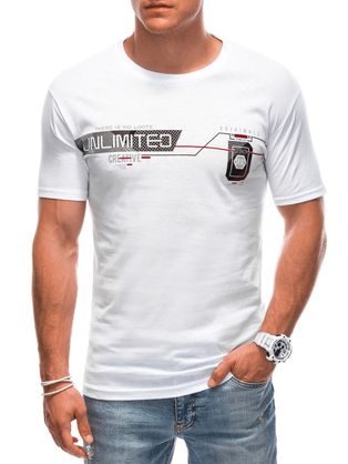 Trendy biele krátke tričko s nevšedným nápisom S1912