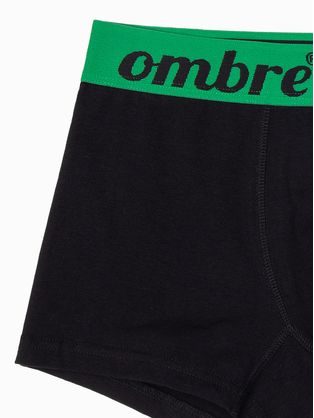 Štýlové čierno-zelené boxerky U283