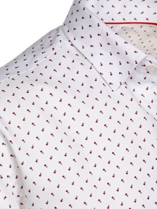 Jedinečná granátová košeľa s trendy vzorom V1 SHCS-0140