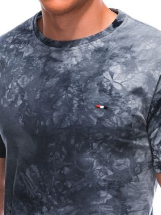 Bavlnené pánske denim tričko s V-výstrihom V11-TSBS-0145