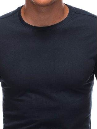 Módne tmavomodré pánske tričko s potlačou S1856