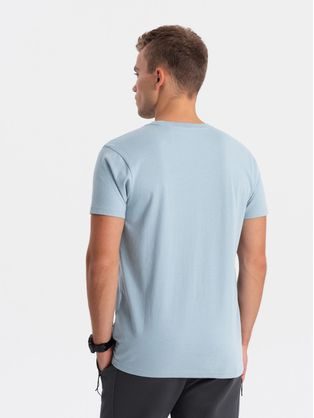 Moderné modré tričko s potlačou