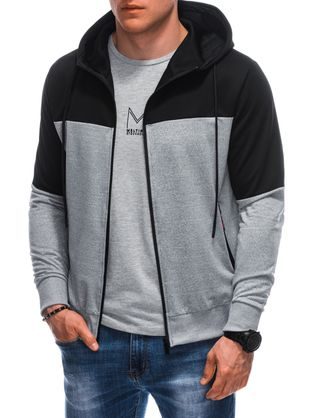 Trendy vínová mikina na zips V7 OM-SSBZ-0118