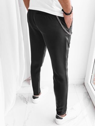 Pánske šedé nohavice klasického strihu so vzorom V3 PACP-0187