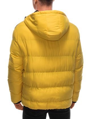 Trendy žltá pánska bunda na zimu
