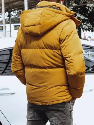 Moderná granátová zimná bunda s kapucňou