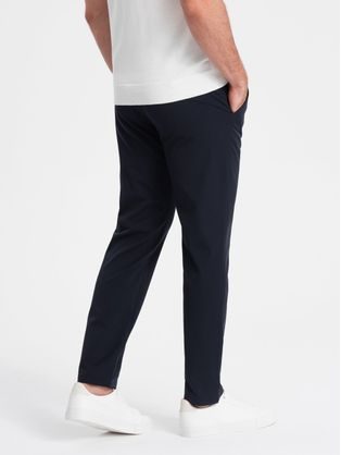 Elegantné granátové chinos nohavice klasického strihu V3 PACP-0191