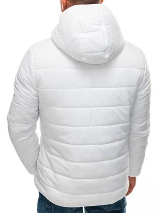 Prechodná biela bunda v štýlovom prevedení