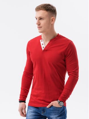 Tričko s dlhým rukávom v červenej farbe L133