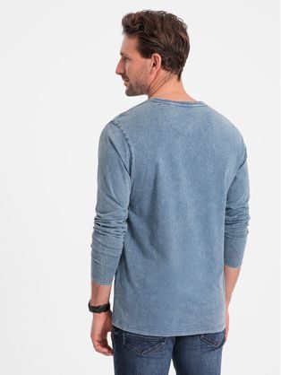 Modré bavlnené tričko EM-0103