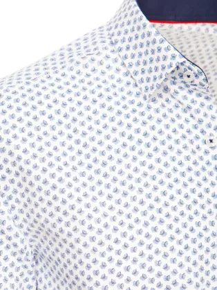 Jedinečná granátová košeľa s trendy vzorom V1 SHCS-0140