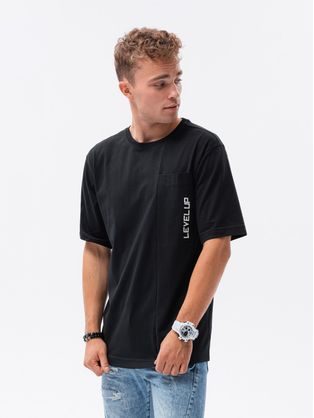 Čierne moderné oversize tričko S1628
