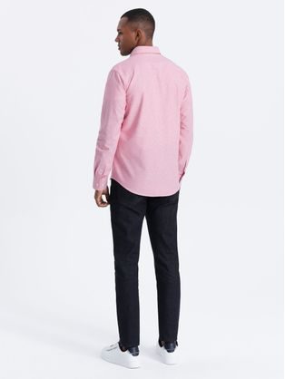 Džínsová košeľa v svetloružovej farbe