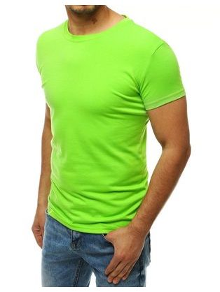 Olivové bavlnené tričko s krátkym rukávom S1683