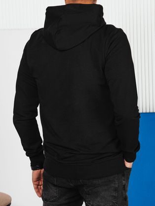 Bavlnené pánske čierne tričko s V-výstrihom V1-TSBS-0145