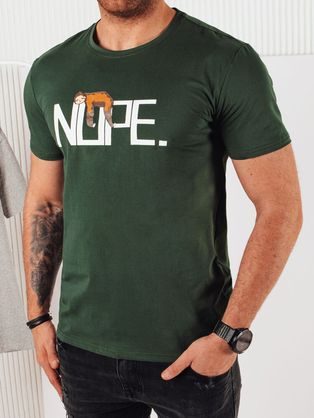 Jedinečné zelené tričko s originálnou potlačou