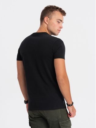 Trendy čierne tričko s potlačou