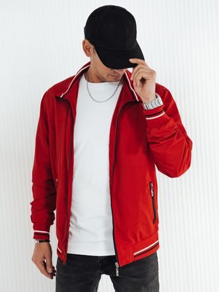 Jedinečná červená prechodná trendová bunda