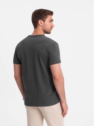 Trendy šedé chinos nohavice s elastickým pásom V2 PACP-0157