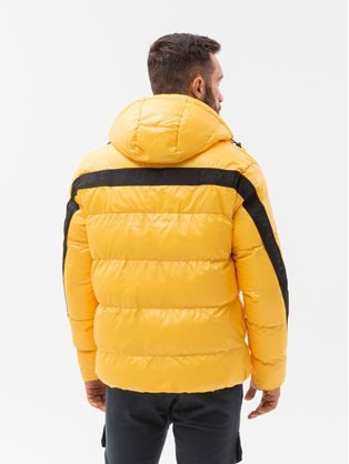 Trendy žltá pánska bunda na zimu