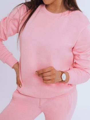 Jednoduchá pastelová ružová dámska mikina Fashion II