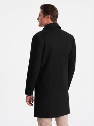 Jedinečný čierny pánsky kabát