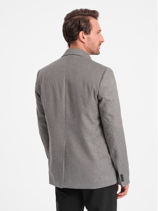 Jednoradové módne pánske sako v granátovej farbe