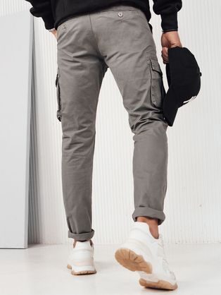 Khaki chinos nohavice s jemnou textúrou V2 PACP-0188