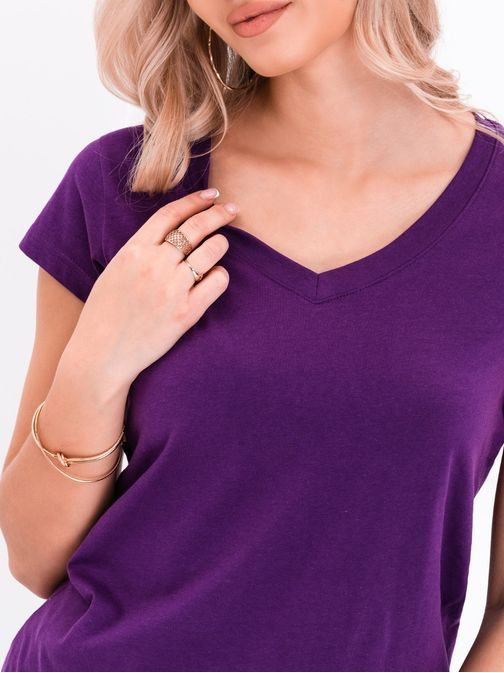 Pohodlné fialové dámske tričko SLR002