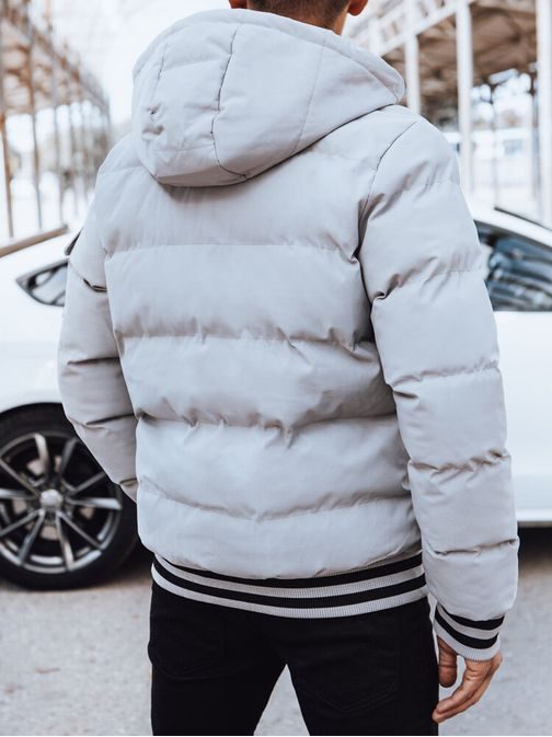 Trendy zimná bunda v šedom prevedení