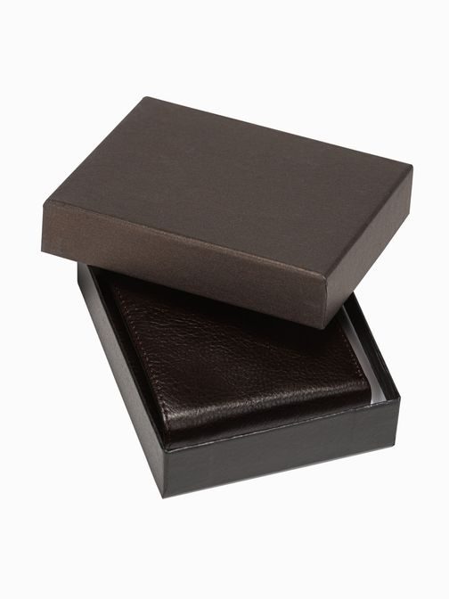 Klasická hnedá kožená peňaženka A792