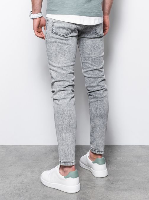 Rifľové nohavice v šedej farbe P1062