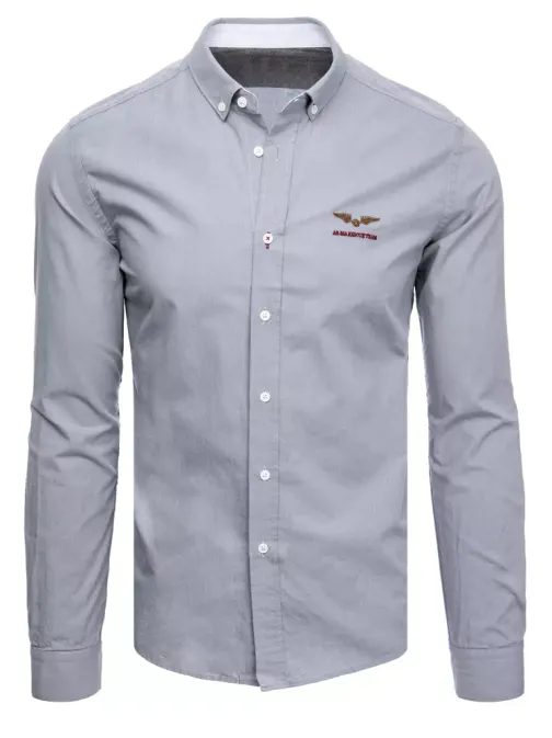 Trendová košeľa v šedej farbe z bavlny