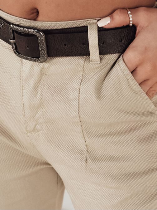 Dámske trendy béžové nohavice Facina